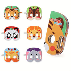 Animal Masks Picture Book Soft Fabric Educational Toy