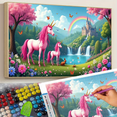 Pink Unicorn 5D Diamond Painting Kit for Adults - Magical Arts & Crafts Gift