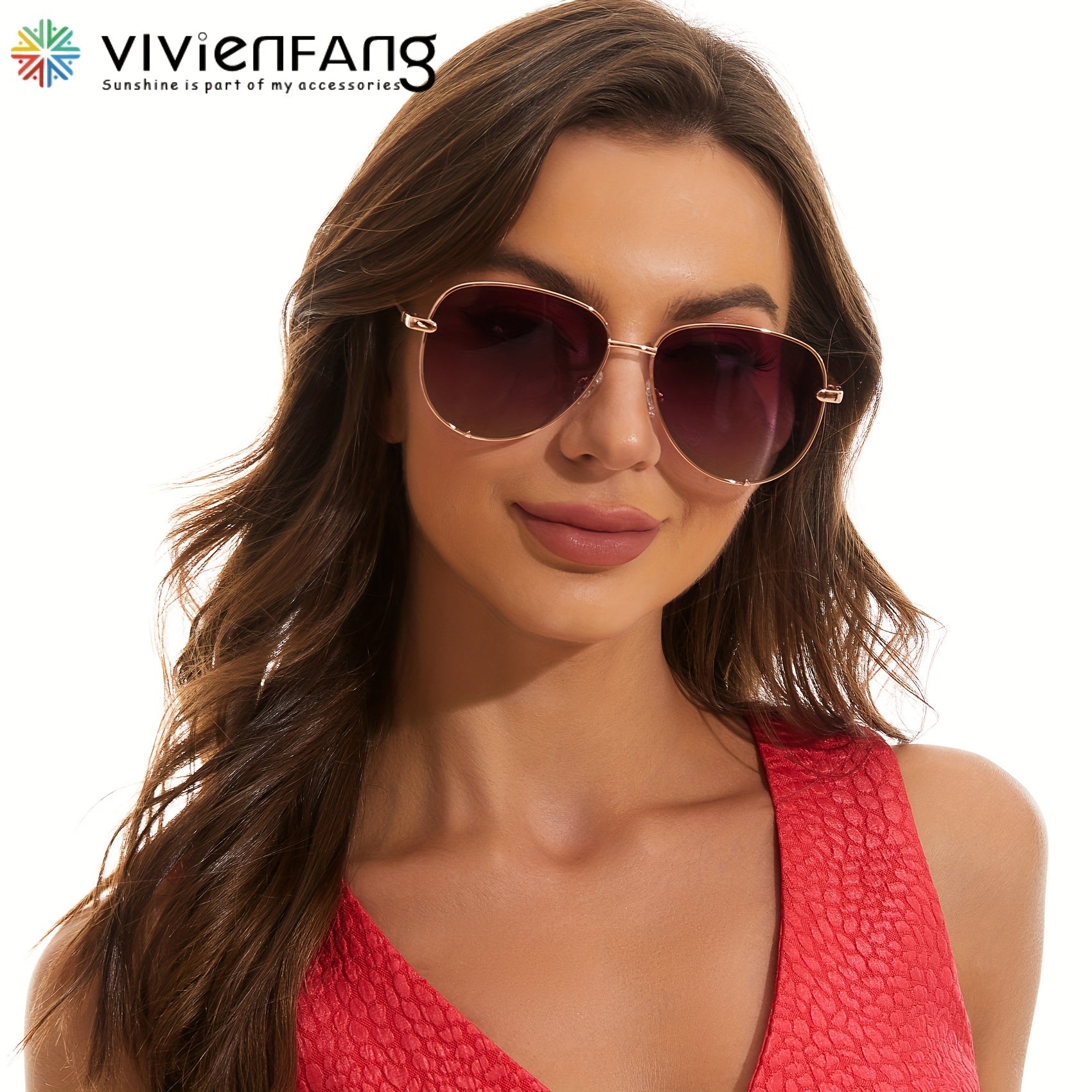 VIVIENFANG Polarized Aviator Sunglasses 61mm UV Protection