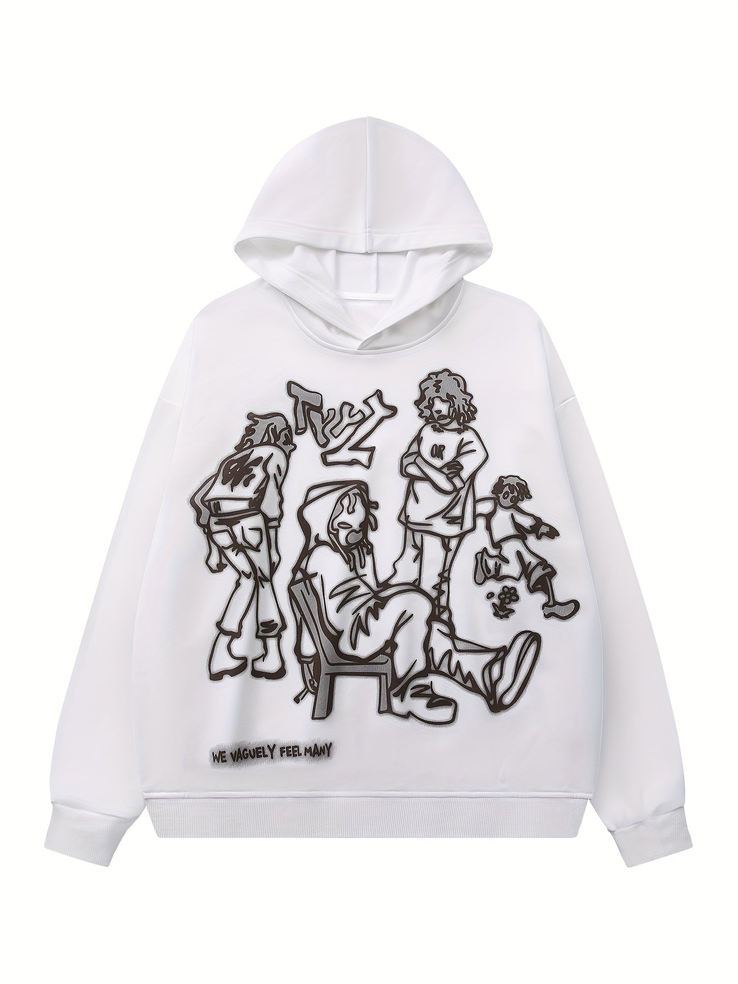 Cartoon Graphic Print Hoodie Sweatshirt Women