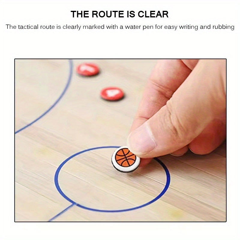 Professional Basketball Coach Tactical Board Set - Magnetic & Folding