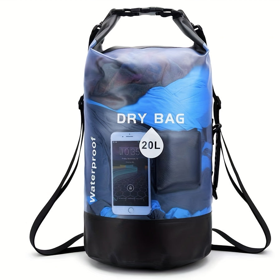 20L Waterproof Dry Bag with Phone Case for Travel Swimming Boating Kayaking Camp