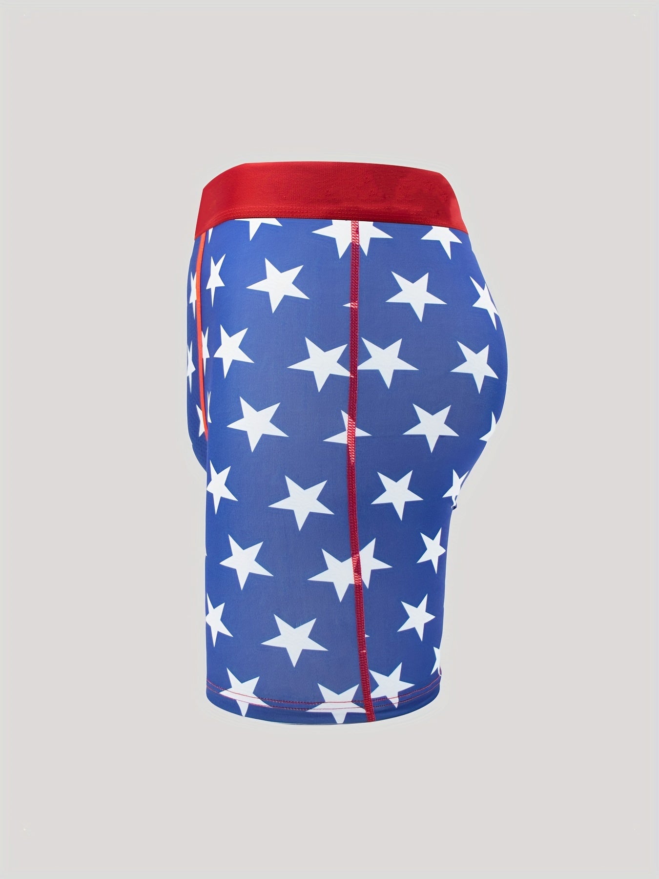 Men's Star Pattern Boxer Shorts with Elastic Waistband