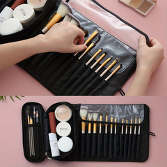 Portable Makeup Brush Bag Cosmetic Brushes Organizer Travel Accessory Storage