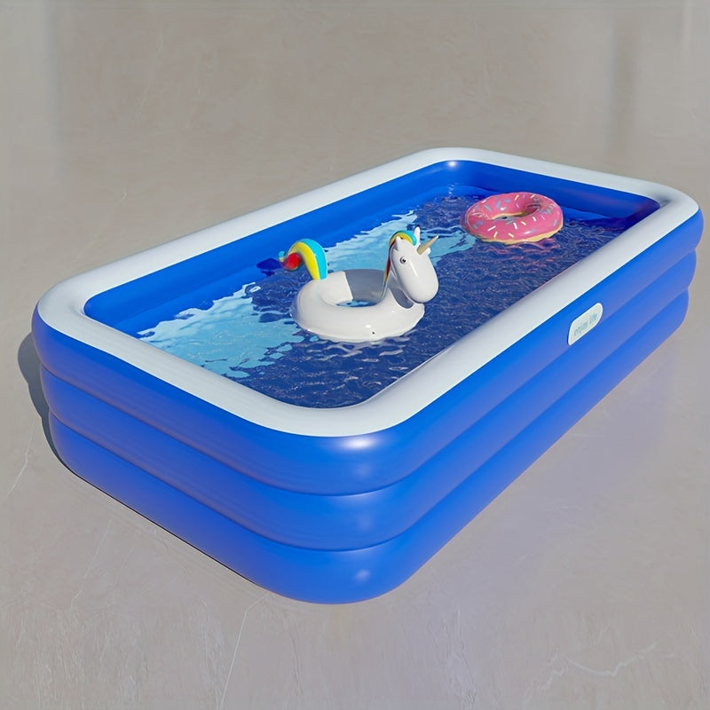 Inflatable Swimming Pool for Kids and Adults, Outdoor Yard Pool