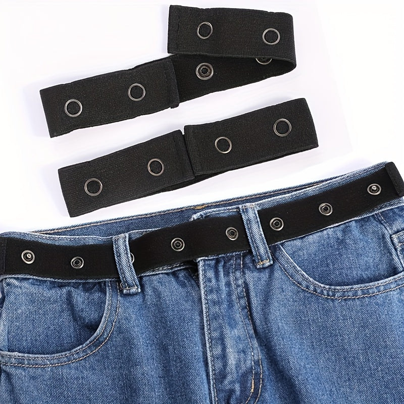 Adjustable Elastic Belt Invisible Jeans Belt Women Men