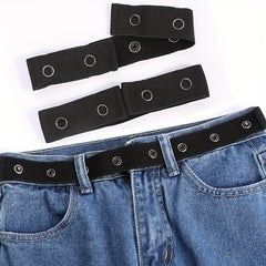 Adjustable Elastic Belt Invisible Jeans Belt Women Men