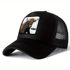 Unisex Adjustable Baseball Cap with Cow Embroidery