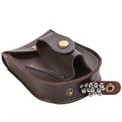 Slingshot Pouch Catapult Steel Ball Ammo Bag PU Leather Waist Pouch