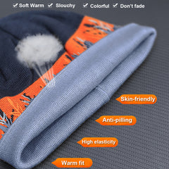 Slouchy Winter Knitted Beanie Hat for Men Women