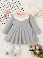 Baby Girls Long Sleeve Pleated Dress