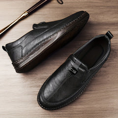 Men's Round Toe Loafer Shoes Slip On Non-slip Comfy Men's Shoes