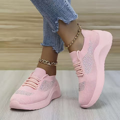 Rhinestone Casual Running Shoes Soft Sole Sneakers