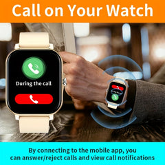Hd Full Screen Touch Smartwatch with Incoming Call Info, Alarm Clock Prompt