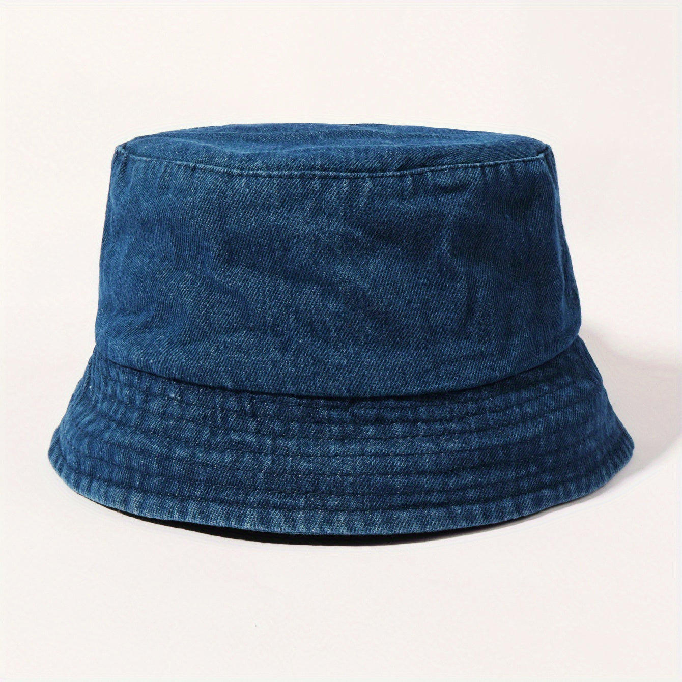 Denim Washed Bucket Hat Lightweight Solid Basin Hat Casual Sunshade