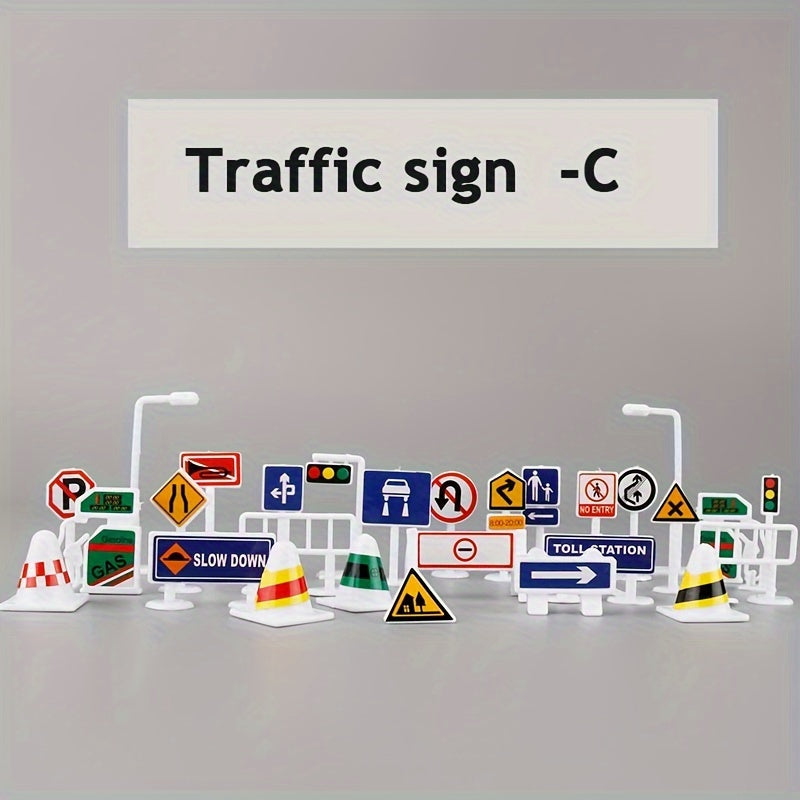 Traffic Toys Simulation 28 piece Set Road & Traffic Signs