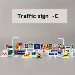 Traffic Toys Simulation 28 piece Set Road & Traffic Signs