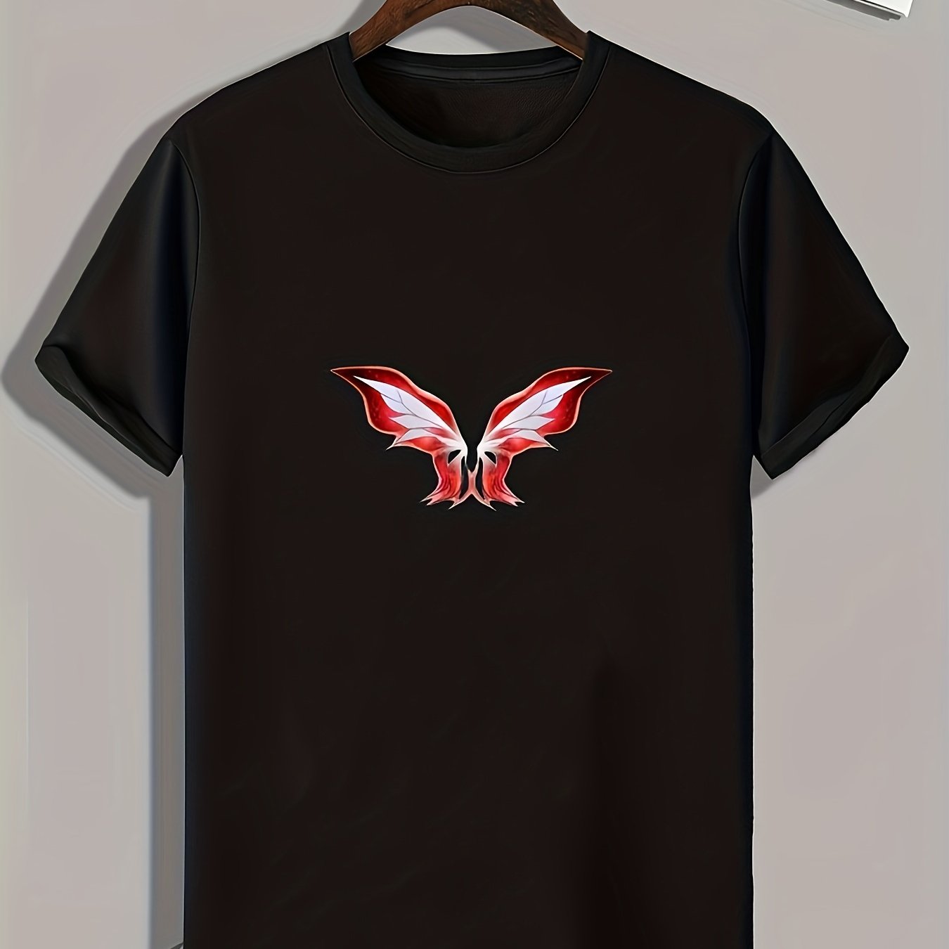 Wings Print Men's Graphic T-Shirt for Summer