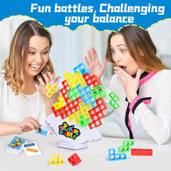 Balance Tower Building Set Colorful Family Party Game