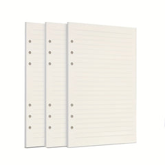 A5 Planner Filler Paper 6 Hole Punched 100gsm 270 Pages Beige Lined