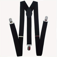 Kids Adjustable Suspenders Y Back With Metal Clips