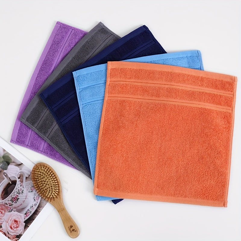 5pcs Cotton Washcloth Hand Towel Ultra Soft Absorbent Towels for Bathroom Gym