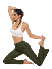 Flare Bootcut Yoga Pants High Waist with Pockets