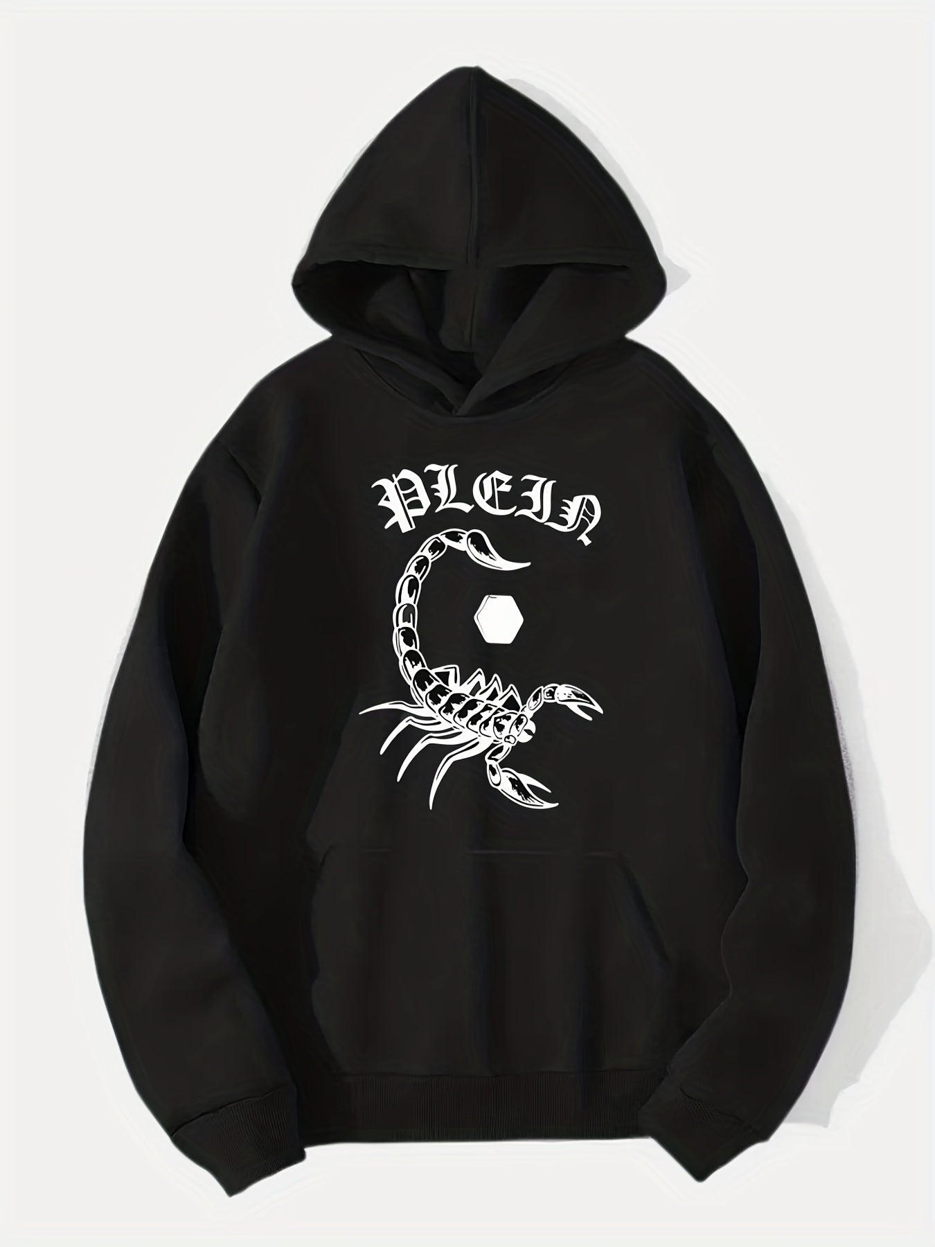Scorpion Print Hoodie Men's Graphic Pullover Hooded Sweatshirt