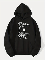 Scorpion Print Hoodie Men's Graphic Pullover Hooded Sweatshirt