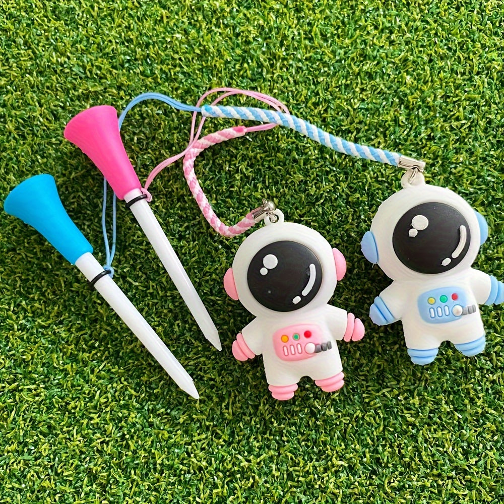 Astronaut Cartoon Pattern Golf Ball Seat Ornament