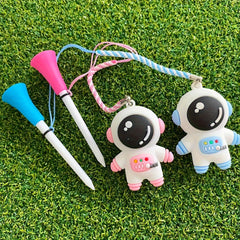 Astronaut Cartoon Pattern Golf Ball Seat Ornament
