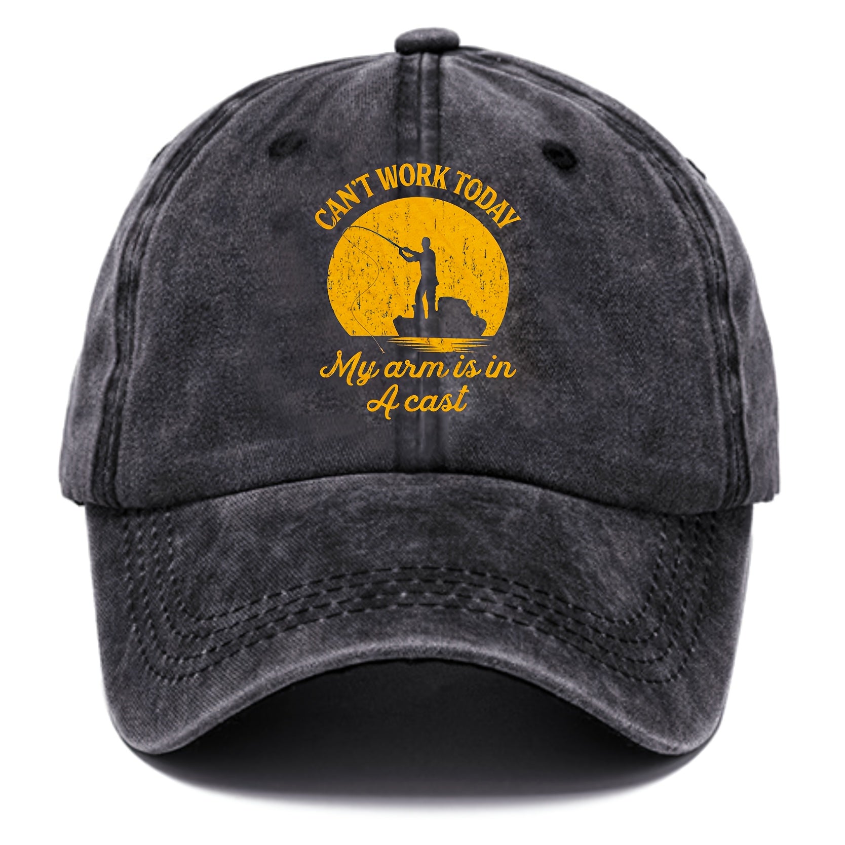 Vintage Fishing Hat Baseball Cap Sun Protection Casual Twill Fitted Cap