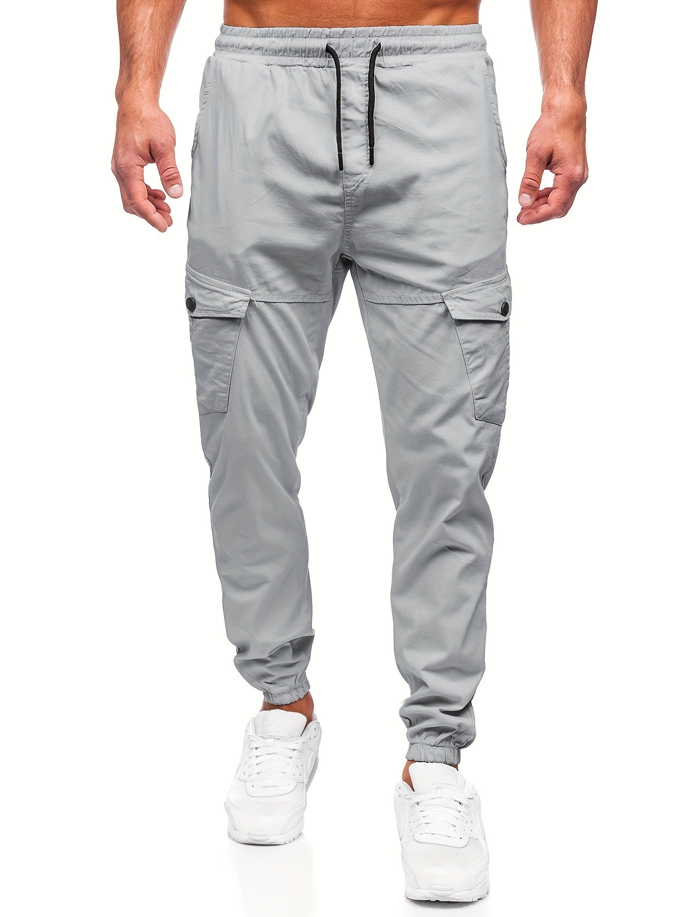 Men's Casual Pocket Joggers Waist Drawstring Outdoor Pants