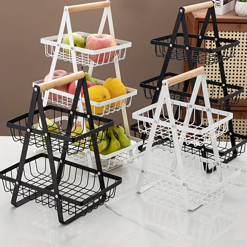 Detachable Storage Rack Fruit And Vegetable Storage Basket Iron Storage Box