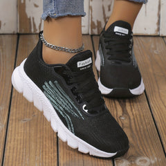 Women's Breathable Running Shoes Lace up Non Slip Sports Sneakers