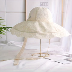 Floral Lace Sun Hat UV Protection Travel Beach Hat