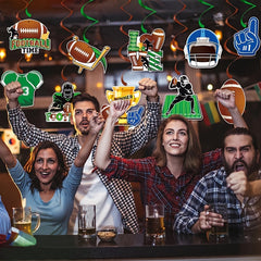 Rugby Party Decoration Spiral Hanging Sign Football Fan Party Decorations