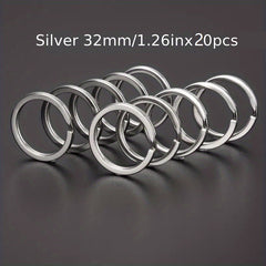Stainless Steel Key Ring Flat Split Keychain Carabiners