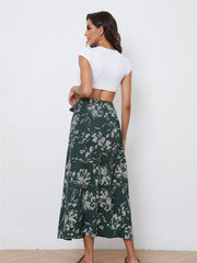Floral Print Midi Skirt Casual Summer Spring Women's Clothing