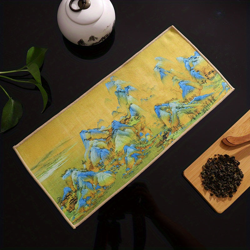 Absorbent Chinese Tea Napkin Table Mat Decorative Tea Towel