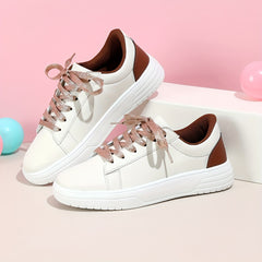 Lightweight Skate Shoes Faux Leather Wear Resistance Non Slip Flat Sneakers