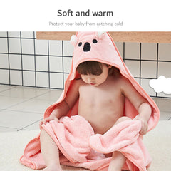 Baby Koala Pattern Coral Fleece Bath Towel