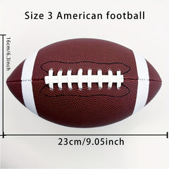 Size 3 6 9 PU Leather American Football Training Ball