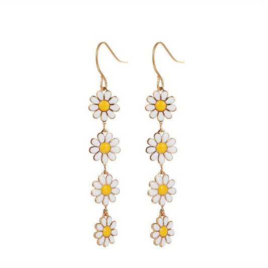 Daisy Sunflower Dangle Earrings Holiday Jewelry Girls