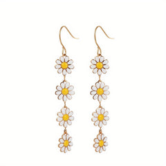 Daisy Sunflower Dangle Earrings Holiday Jewelry Girls