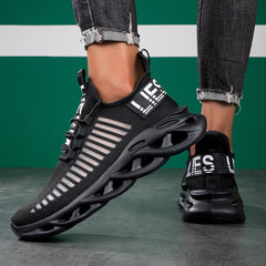 Thick Sole Shock Absorption Sneakers Lightweight Mesh Running Shoes