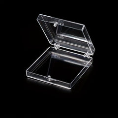 Square Clear False Eyelash Plastic Box, Reusable Case for 1 Pair Lashes