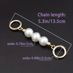 Faux Pearl Strap Extension Chain Handbag Accessories Shoulder Bag Extended Strap