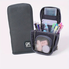 Canvas Standing Pencil Bag, Female High Beauty Pencil Box