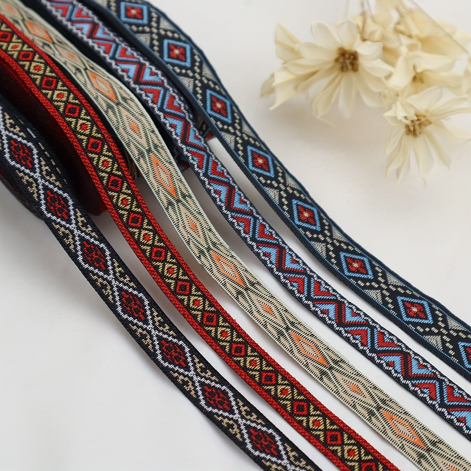 Jacquard Lace Ribbon Embroidered Trim For Sewing Crafts